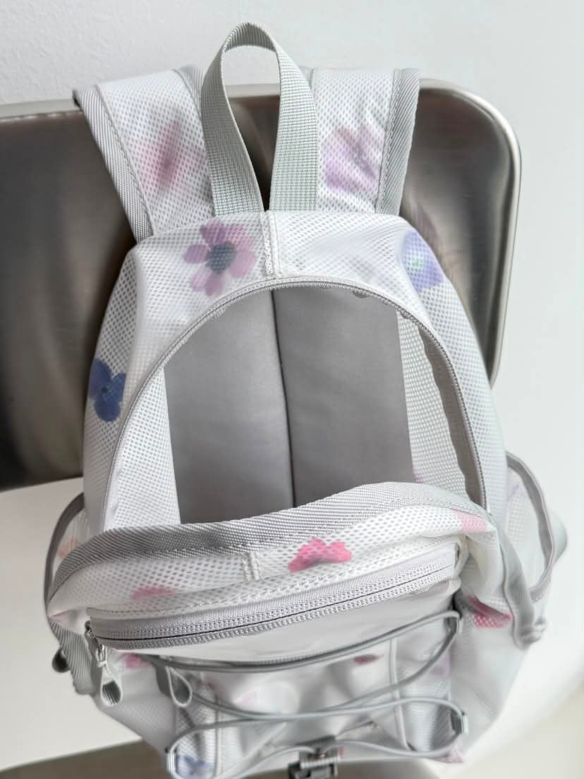 CryingCenter|Semi-Transparent Floral Picnic Backpack