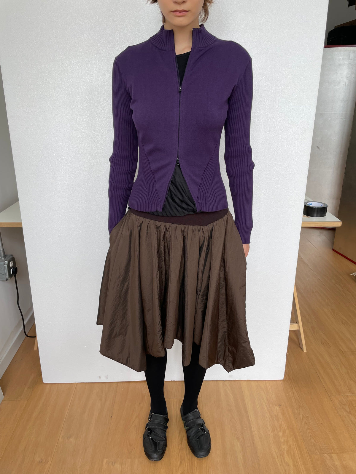 NATURAY|Purple Knit Cardigan