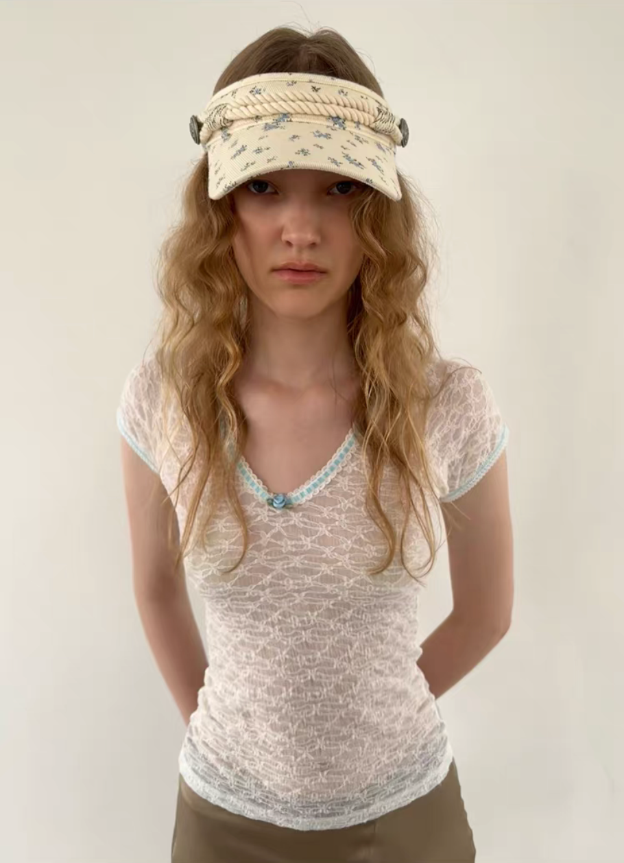 O’clock｜Mint Floral Summer Visor