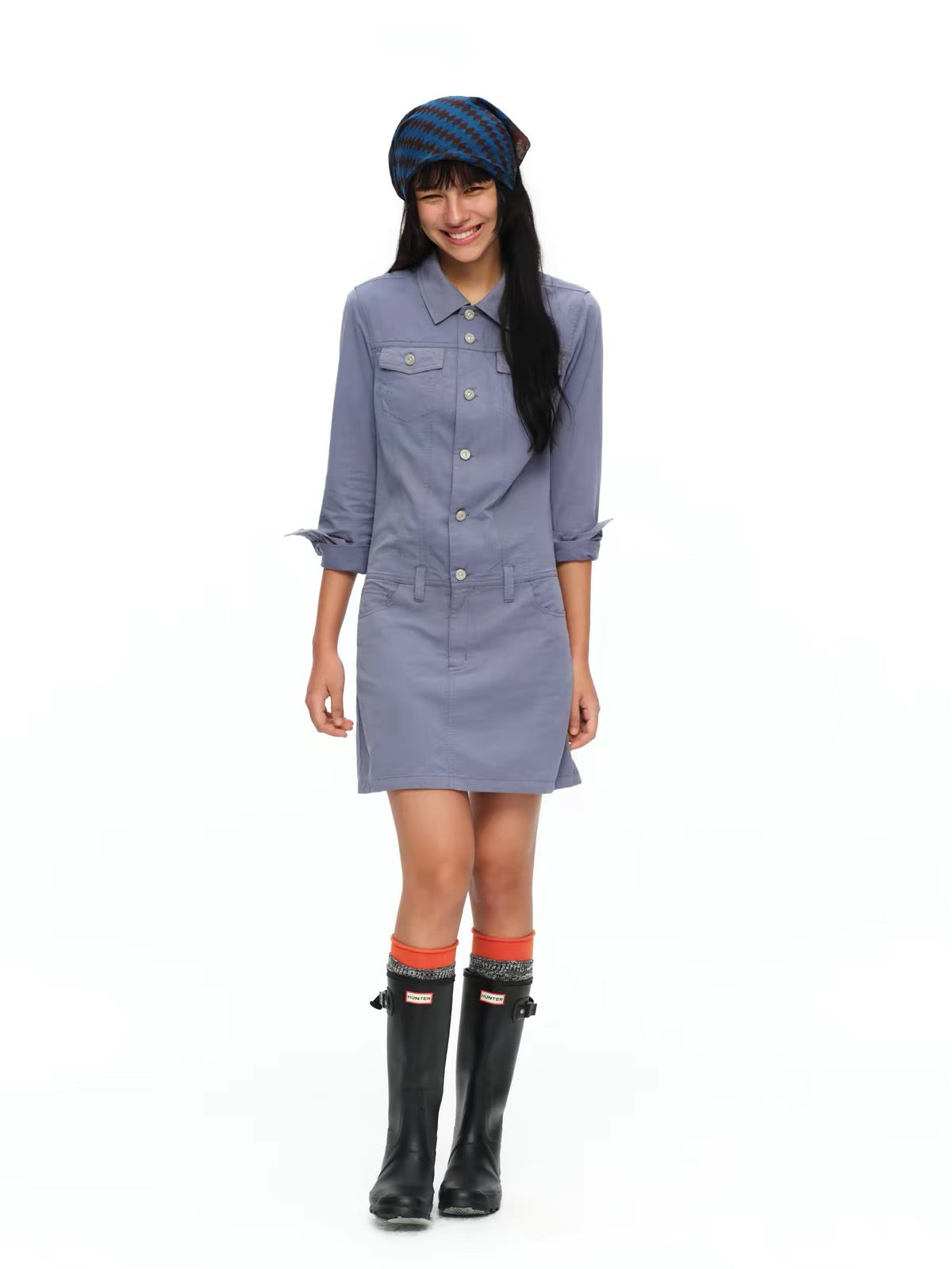 oinimi｜Multi-Pocket Utility Jumpsuit Dress