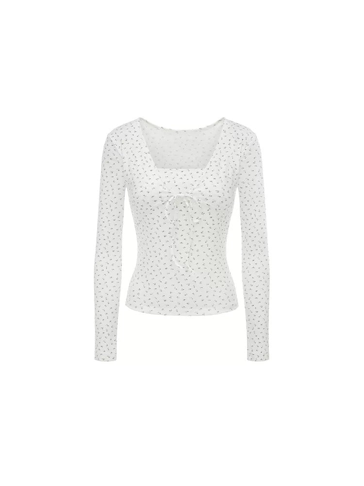 oinimi｜Floral Layered Long-Sleeve Top