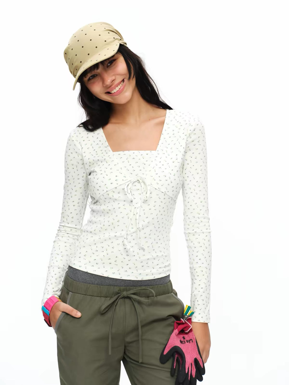 oinimi｜Polka Dot Triangle Scarf Hat