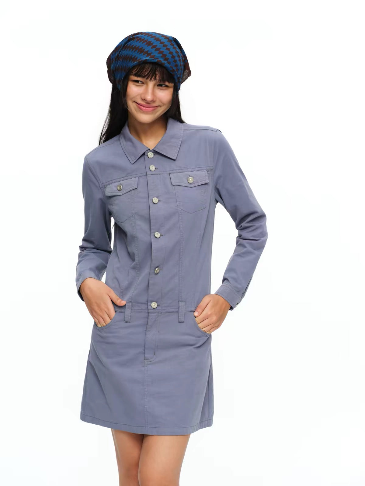 oinimi｜Multi-Pocket Utility Jumpsuit Dress
