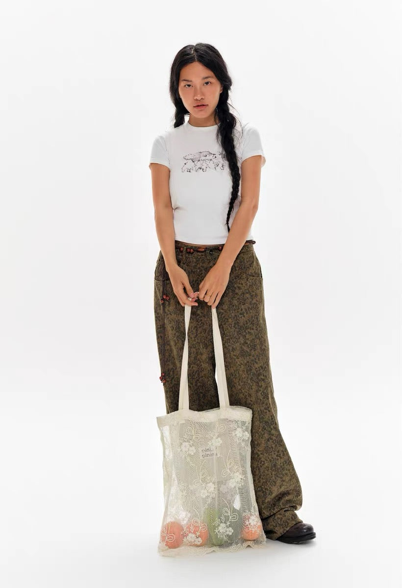 oinimi｜Embroidered Lace Tote Bag