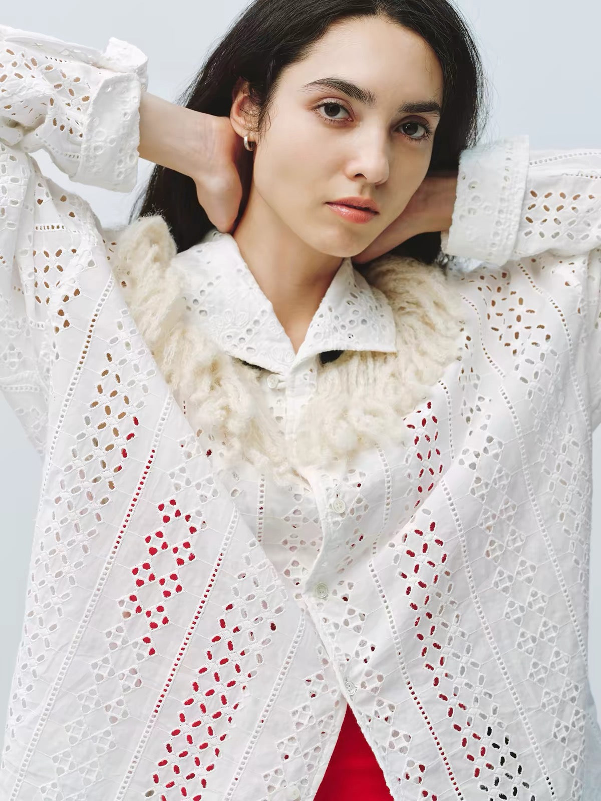 Simple Project｜Eyelet Embroidery Shirt