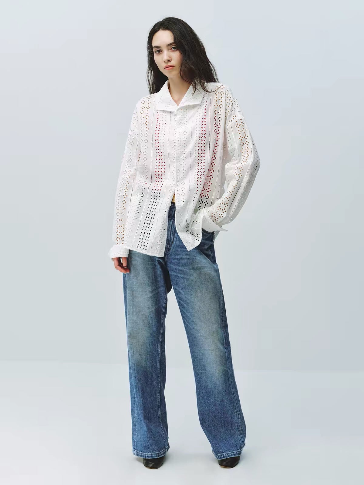 Simple Project｜Eyelet Embroidery Shirt