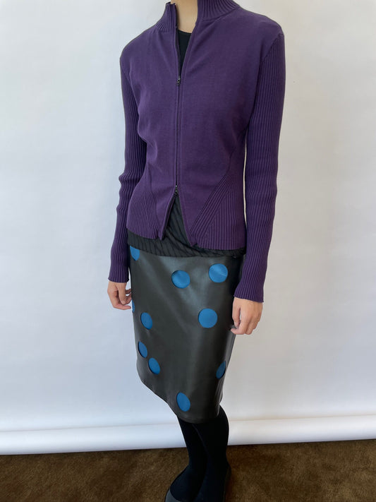 NATURAY｜Purple Knit Cardigan
